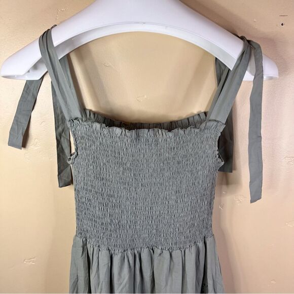 Zara Gray Maxi Dress with Eyelet Details - Picture 8 of 8